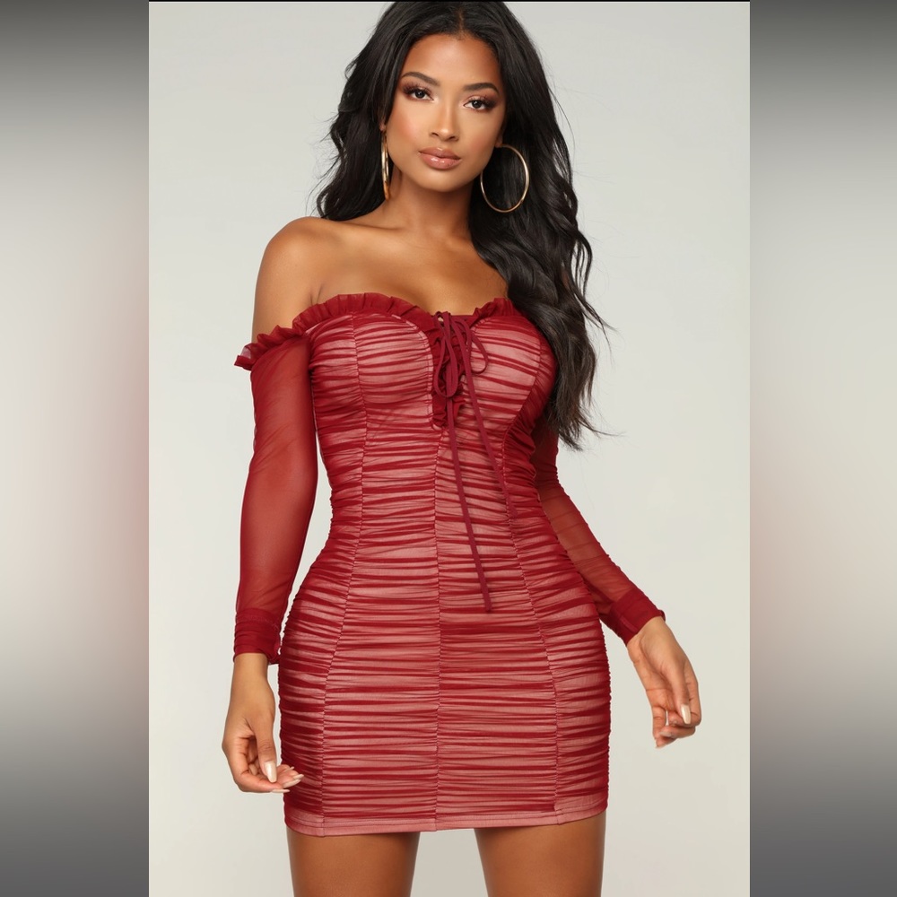Fashion Nova Maura Mesh Dress